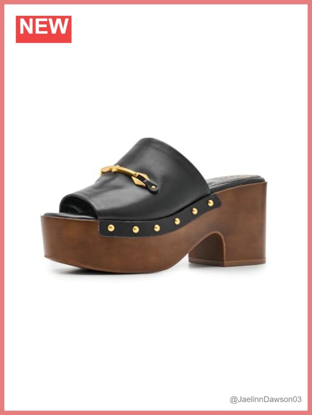 Vince Camuto Efellan Studded Platform Clog Leather Block Heel Womens Shoes